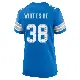 ＃38 Women's Nick Whiteside Blue Game Detroit Lions 2nd Jersey