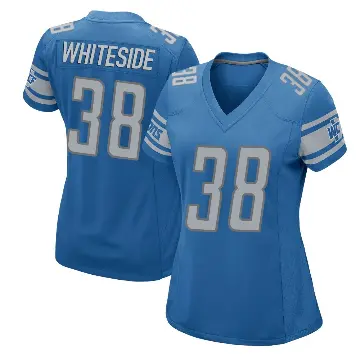 ＃38 Women's Nick Whiteside Blue Game Detroit Lions Team Color Jersey