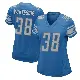 ＃38 Women's Nick Whiteside Blue Game Detroit Lions Team Color Jersey