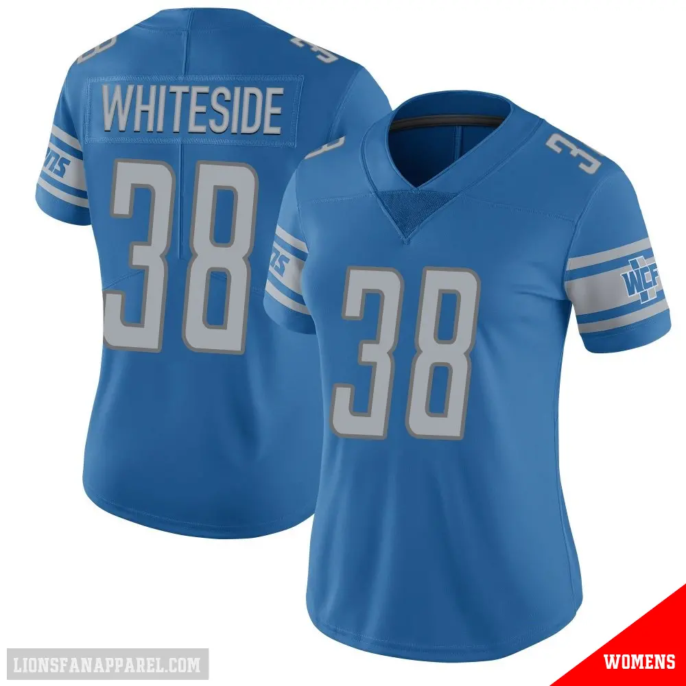 ＃38 Women's Nick Whiteside Blue Limited Detroit Lions Team Color Vapor Untouchable Jersey