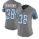 ＃38 Women's Nick Whiteside Limited Detroit Lions Color Rush Steel Jersey