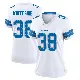 ＃38 Women's Nick Whiteside White Game Detroit Lions 2nd Jersey