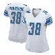 ＃38 Women's Nick Whiteside White Game Detroit Lions Jersey