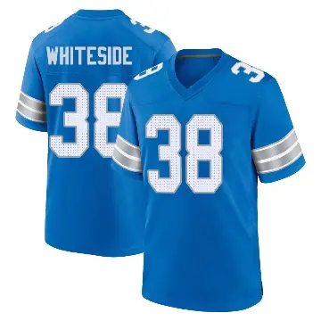 ＃38 Youth Nick Whiteside Blue Game Detroit Lions 2nd Jersey