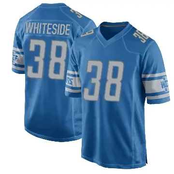 ＃38 Youth Nick Whiteside Blue Game Detroit Lions Team Color Jersey