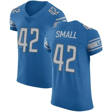 ＃42 Men's Jabari Small Blue Elite Detroit Lions Team Color Vapor Untouchable Jersey