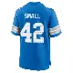 ＃42 Men's Jabari Small Blue Game Detroit Lions 2nd Jersey
