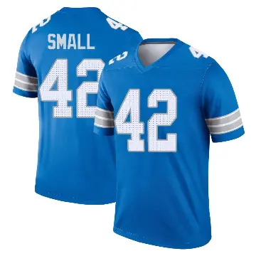 ＃42 Men's Jabari Small Blue Legend Detroit Lions 2nd Jersey