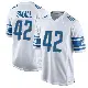 ＃42 Men's Jabari Small White Game Detroit Lions Jersey