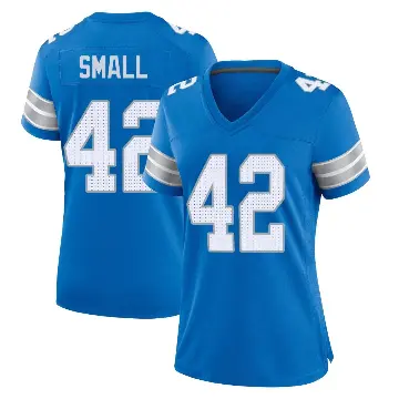 ＃42 Women's Jabari Small Blue Game Detroit Lions 2nd Jersey