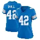 ＃42 Women's Jabari Small Blue Game Detroit Lions 2nd Jersey
