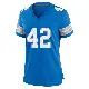 ＃42 Women's Jabari Small Blue Game Detroit Lions 2nd Jersey