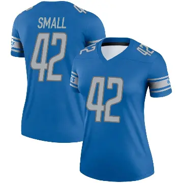 ＃42 Women's Jabari Small Blue Legend Detroit Lions Jersey
