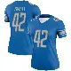 ＃42 Women's Jabari Small Blue Legend Detroit Lions Jersey