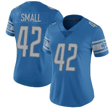 ＃42 Women's Jabari Small Blue Limited Detroit Lions Team Color Vapor Untouchable Jersey