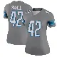 ＃42 Women's Jabari Small Legend Detroit Lions Color Rush Steel Jersey