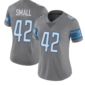 ＃42 Women's Jabari Small Limited Detroit Lions Color Rush Steel Jersey