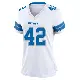 ＃42 Women's Jabari Small White Game Detroit Lions 2nd Jersey