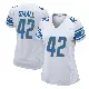 ＃42 Women's Jabari Small White Game Detroit Lions Jersey
