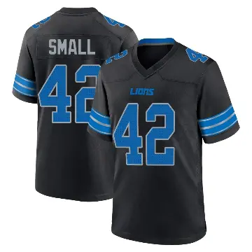 ＃42 Youth Jabari Small Black Game Detroit Lions Alternate 2nd Jersey