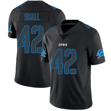 ＃42 Youth Jabari Small Black Impact Limited Detroit Lions Jersey