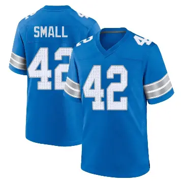 ＃42 Youth Jabari Small Blue Game Detroit Lions 2nd Jersey