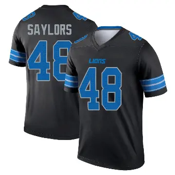 ＃48 Men's Jacob Saylors Black Legend Detroit Lions Jersey