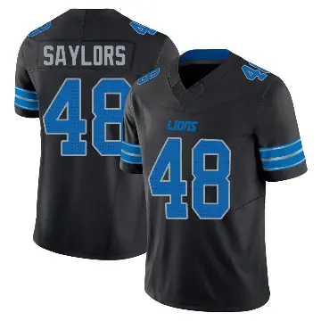 ＃48 Men's Jacob Saylors Black Limited Detroit Lions Alternate Vapor F.U.S.E. 2nd Jersey