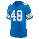 ＃48 Men's Jacob Saylors Blue Game Detroit Lions 2nd Jersey