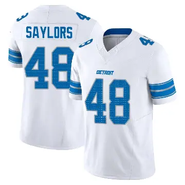 ＃48 Men's Jacob Saylors White Limited Detroit Lions Vapor F.U.S.E. 2nd Jersey