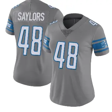 ＃48 Women's Jacob Saylors Limited Detroit Lions Color Rush Steel Jersey