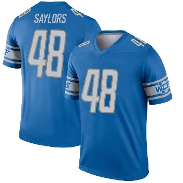 ＃48 Youth Jacob Saylors Blue Legend Detroit Lions Jersey