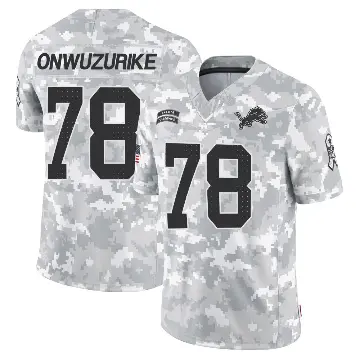 ＃78 Men's Levi Onwuzurike Arctic Camo Limited Detroit Lions 2024 Salute to Service Jersey
