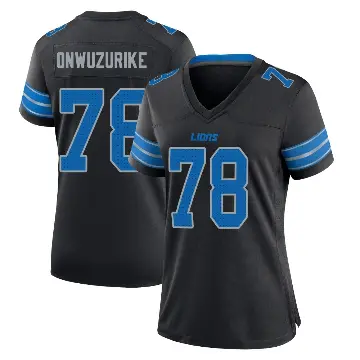 ＃78 Women's Levi Onwuzurike Black Game Detroit Lions Alternate 2nd Jersey