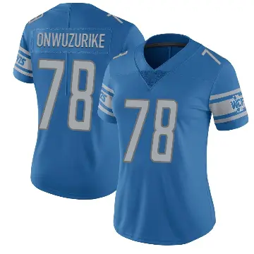 ＃78 Women's Levi Onwuzurike Blue Limited Detroit Lions Team Color Vapor Untouchable Jersey